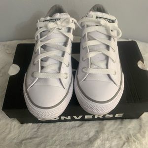 White All Star Leather Converse